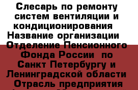 Слесарь по ремонту систем вентиляции и кондиционирования › Название организации ­ Отделение Пенсионного Фонда России  по Санкт-Петербургу и Ленинградской области › Отрасль предприятия ­ Фонды › Минимальный оклад ­ 12 000 - Все города Работа » Вакансии   . Мурманская обл.,Оленегорск г.